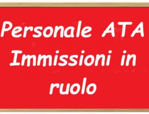 Personale ATA: Immissioni in ruolo 2026/27